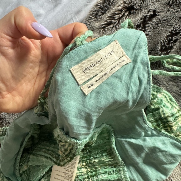 Urban Outfitters Green Plaid Romper Size M - Picture 5 of 5